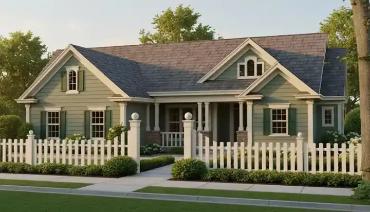 Country house plans 11-217 - front exterior, 1,844 sq ft, 4 bed, 2 bath house plans | Monster House Plans