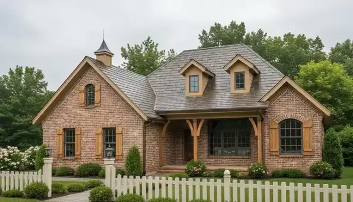 Traditional house plans 11-231 - front exterior, 1,734 sq ft, 3 bed, 2 bath house plans | Monster House Plans