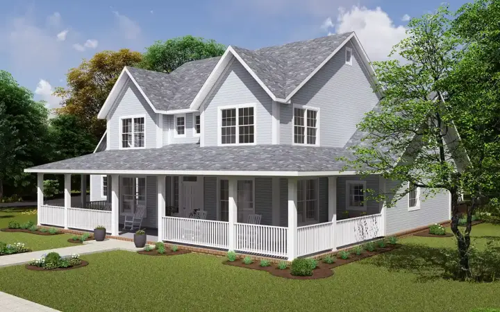 Country house plans 11-235 - front exterior, 2,252 sq ft, 4 bed, 3 bath house plans | Monster House Plans
