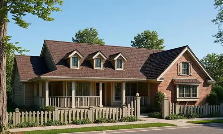 Country house plans 11-242 - front exterior, 1,838 sq ft, 3 bed, 2 bath house plans | Monster House Plans
