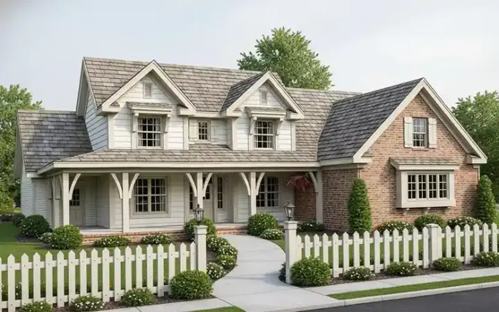 Country house plans 11-255 - front exterior, 2,924 sq ft, 4 bed, 3 bath house plans | Monster House Plans