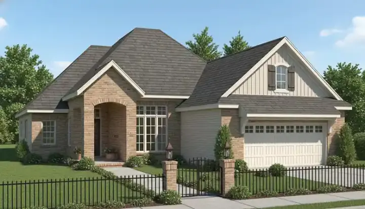 Traditional house plans 11-257 - front exterior, 1,692 sq ft, 3 bed, 2 bath house plans | Monster House Plans