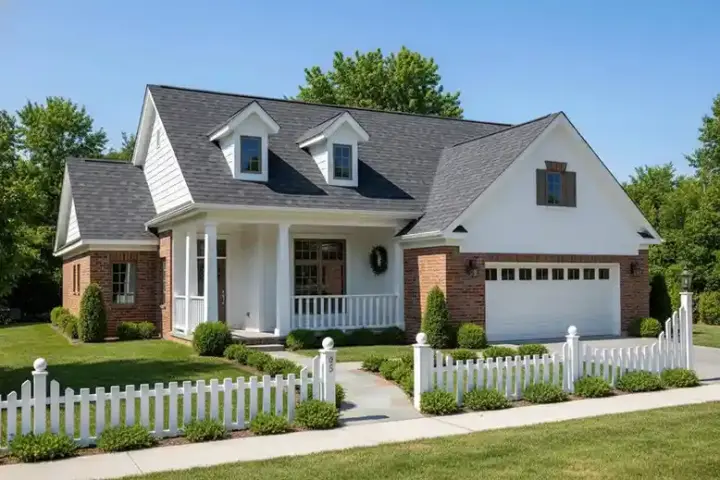 Traditional house plans 11-259 - front exterior, 1,692 sq ft, 3 bed, 2 bath house plans | Monster House Plans