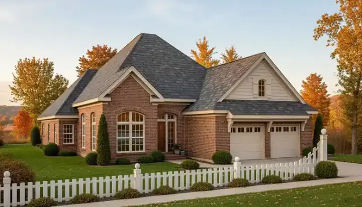Traditional house plans 11-261 - front exterior, 2,116 sq ft, 3 bed, 2 bath house plans | Monster House Plans