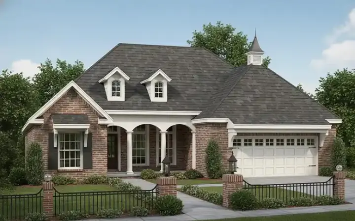 Traditional house plans 11-264 - front exterior, 1,780 sq ft, 3 bed, 2 bath house plans | Monster House Plans