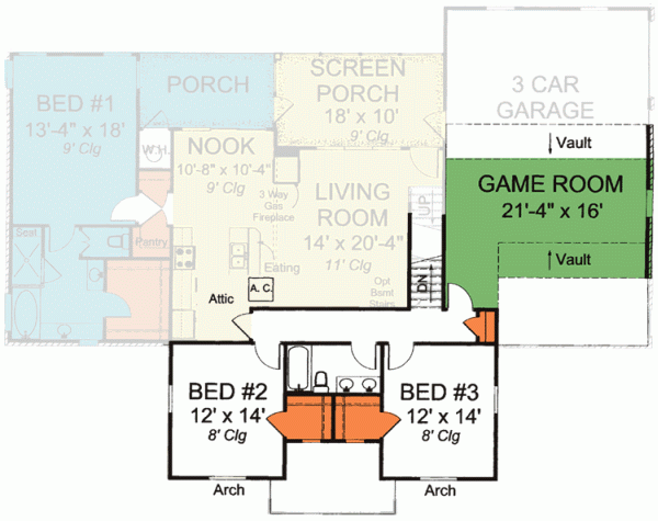 Upper/Second Floor Plan: 11-296