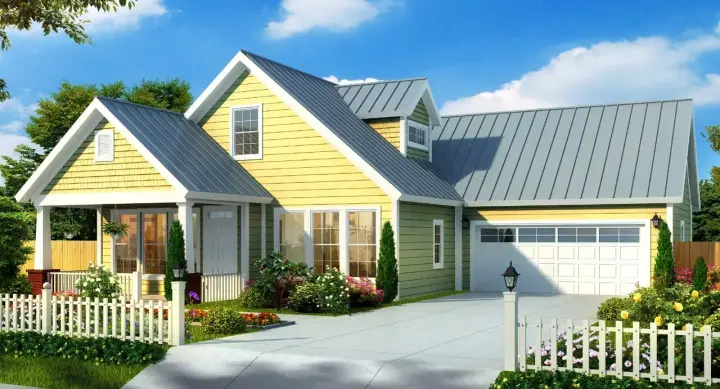 Craftsman house plans 11-311 - front exterior, 1,714 sq ft, 3 bed, 2 bath house plans | Monster House Plans