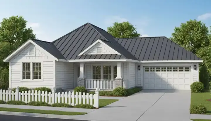 Traditional house plans 11-319 - front exterior, 1,271 sq ft, 3 bed, 2 bath house plans | Monster House Plans