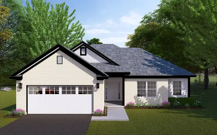 Traditional house plans 11-339 - front exterior, 1,121 sq ft, 3 bed, 2 bath house plans | Monster House Plans
