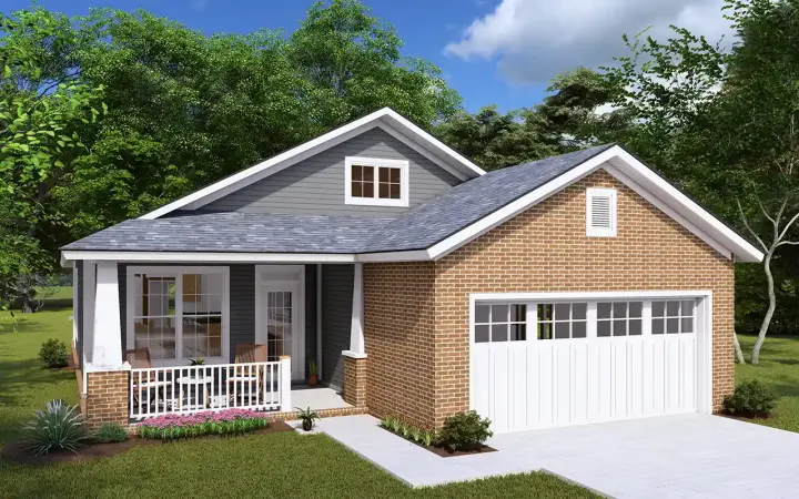Country house plans 11-341 - front exterior, 1,253 sq ft, 3 bed, 2 bath house plans | Monster House Plans