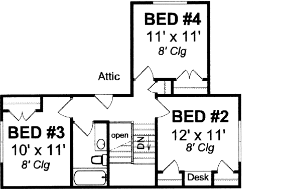 Upper/Second Floor Plan: 11-343