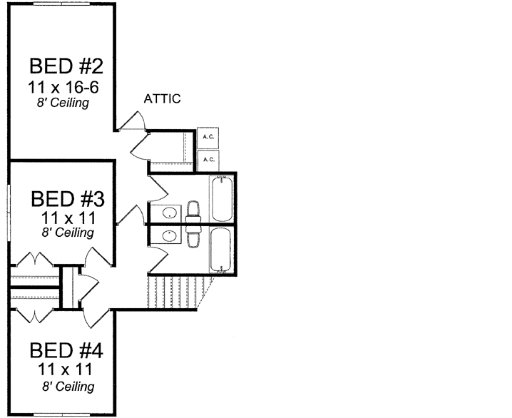 Upper/Second Floor Plan: 11-345
