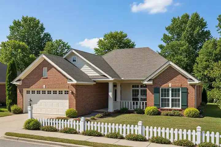 Traditional house plans 11-350 - front exterior, 1,485 sq ft, 3 bed, 2 bath house plans | Monster House Plans