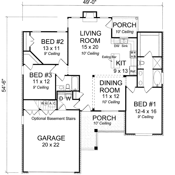 Main Floor Plan: 11-350