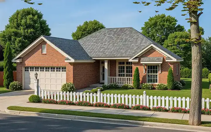 Traditional house plans 11-351 - front exterior, 1,279 sq ft, 3 bed, 2 bath house plans | Monster House Plans