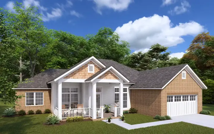 Craftsman house plans 11-370 - front exterior, 1,636 sq ft, 4 bed, 2 bath house plans | Monster House Plans