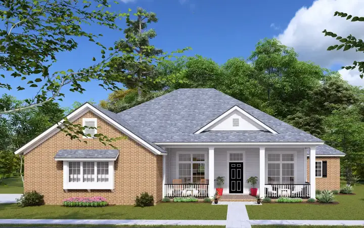 Country house plans 11-371 - front exterior, 1,884 sq ft, 4 bed, 3 bath house plans | Monster House Plans