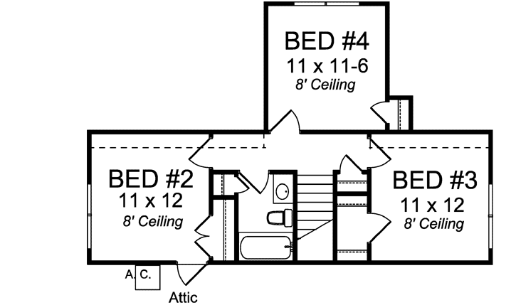 Upper/Second Floor Plan: 11-374