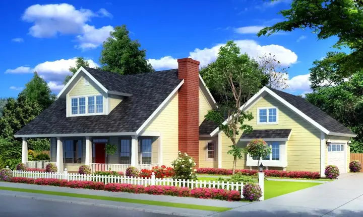 Craftsman house plans 11-375 - front exterior, 1,675 sq ft, 3 bed, 2 bath house plans | Monster House Plans