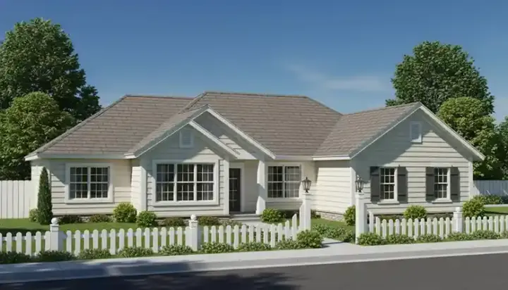 Traditional house plans 11-394 - front exterior, 1,631 sq ft, 3 bed, 2 bath house plans | Monster House Plans