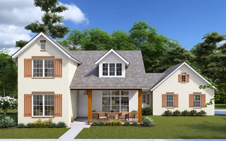 Country house plans 11-397 - front exterior, 1,795 sq ft, 3 bed, 2 bath house plans | Monster House Plans