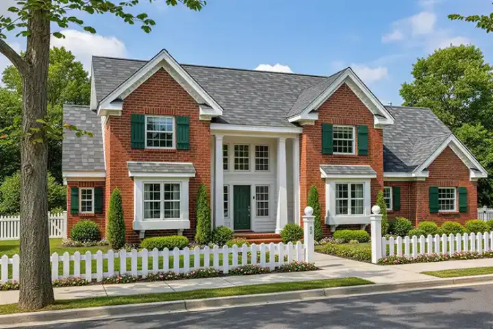 Southern Colonial house plans 11-398 - front exterior, 2,516 sq ft, 3 bed, 2 bath house plans | Monster House Plans