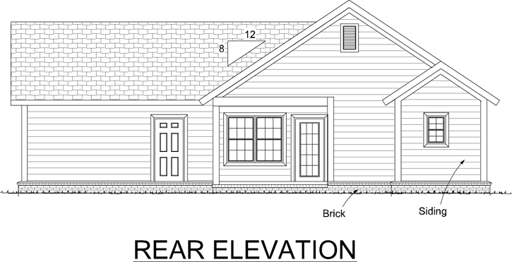 Rear Elevation Plan: 11-401
