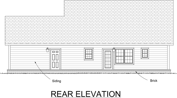 Rear Elevation Plan: 11-402