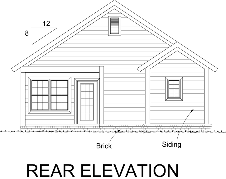 Rear Elevation Plan: 11-404