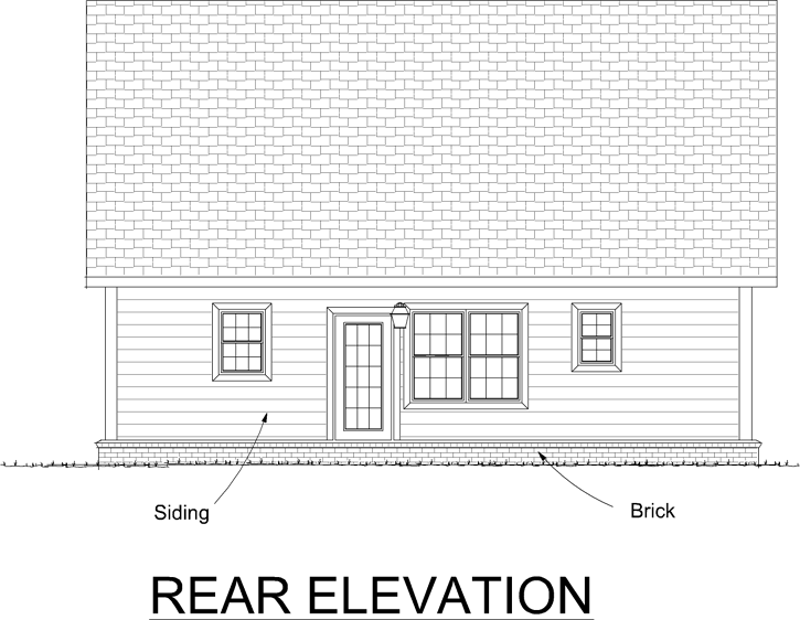 Rear Elevation Plan: 11-405
