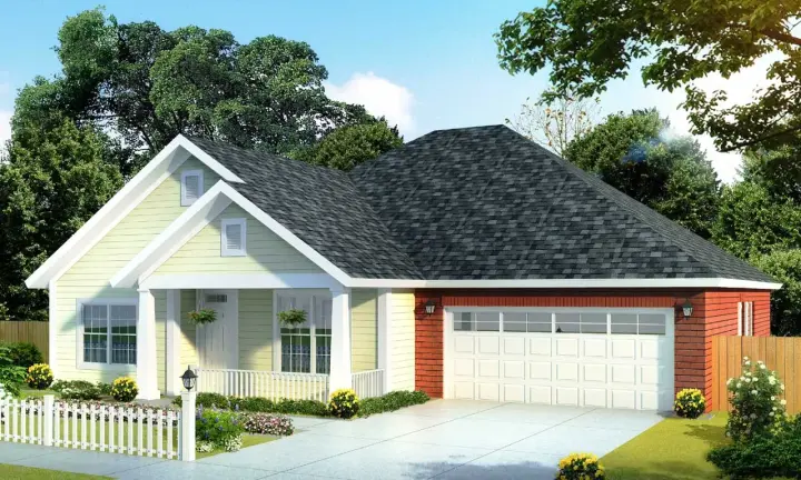 Craftsman house plans 11-406 - front exterior, 1,694 sq ft, 4 bed, 3 bath house plans | Monster House Plans