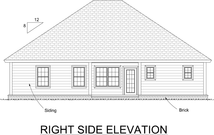 Rear Elevation Plan: 11-406