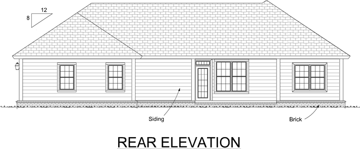 Rear Elevation Plan: 11-407
