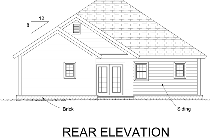 Rear Elevation Plan: 11-408