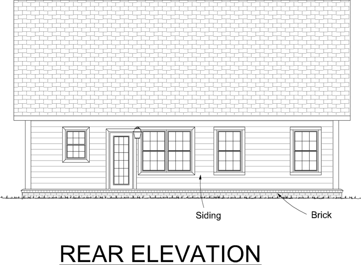 Rear Elevation Plan: 11-409
