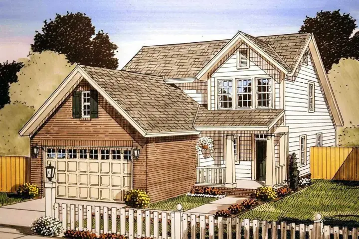 Craftsman house plans 11-410 - front exterior, 1,549 sq ft, 3 bed, 2 bath house plans | Monster House Plans
