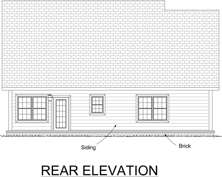 Rear Elevation Plan: 11-412