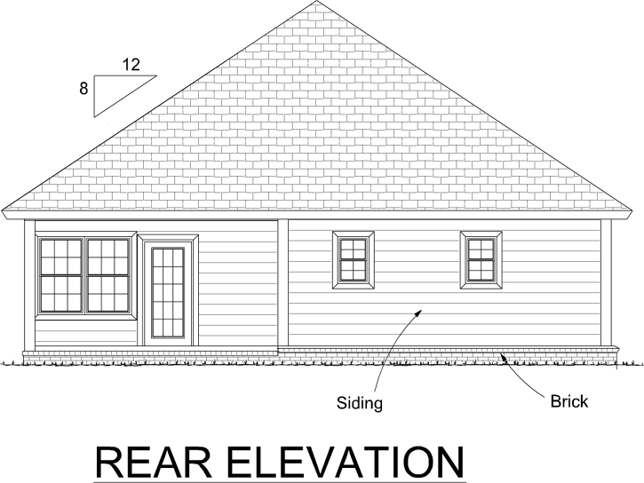 Rear Elevation Plan: 11-414