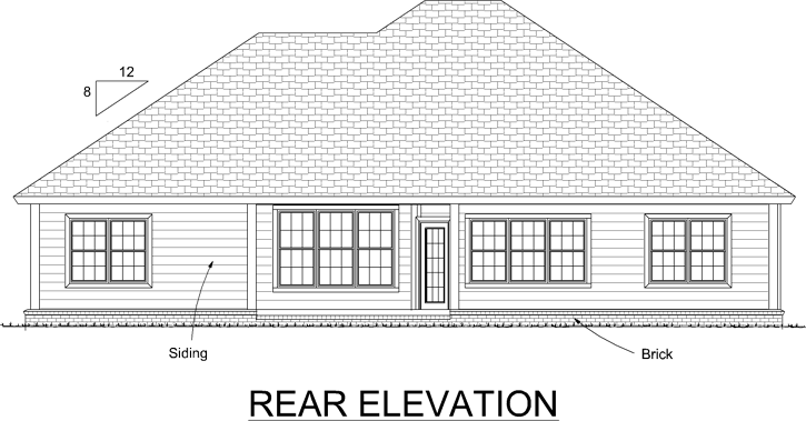 Rear Elevation Plan: 11-415