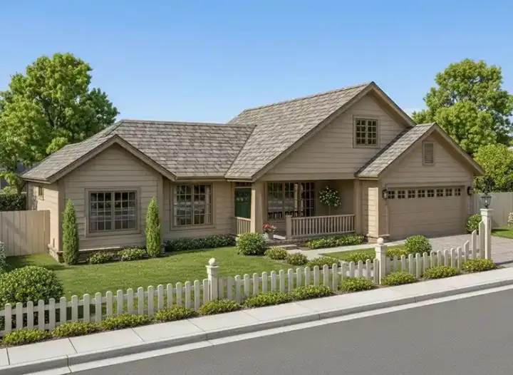 Craftsman house plans 11-416 - front exterior, 1,477 sq ft, 3 bed, 2 bath house plans | Monster House Plans