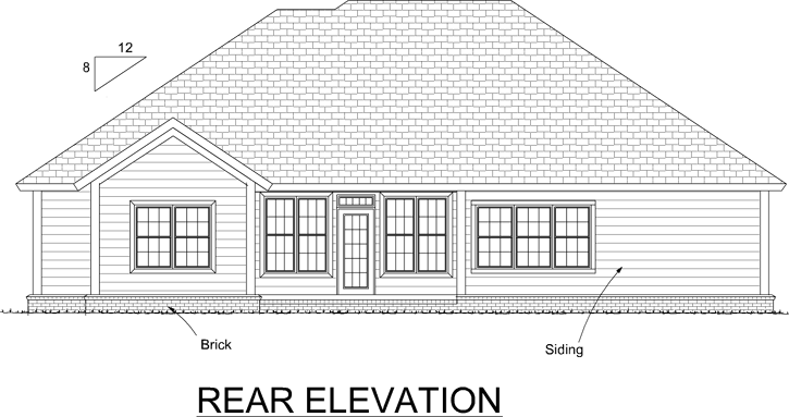 Rear Elevation Plan: 11-416