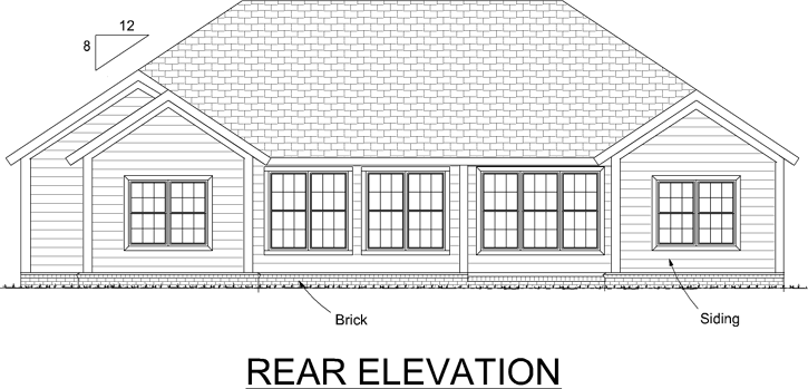 Rear Elevation Plan: 11-418