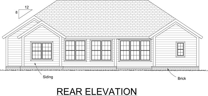 Rear Elevation Plan: 11-419