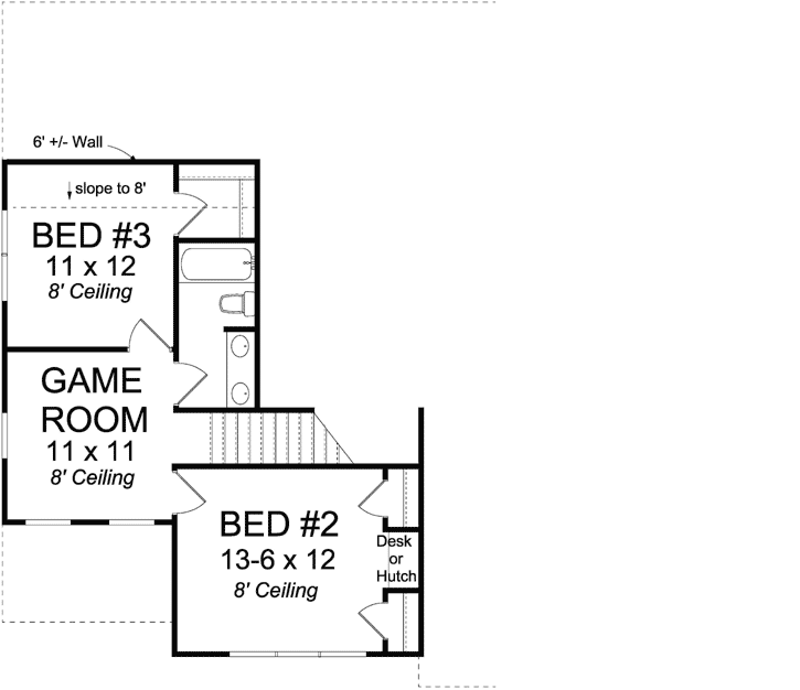 Upper/Second Floor Plan: 11-425