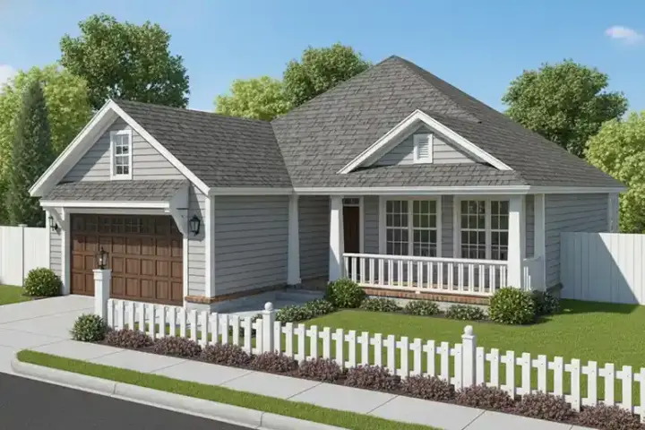 Craftsman house plans 11-426 - front exterior, 1,598 sq ft, 3 bed, 2 bath house plans | Monster House Plans