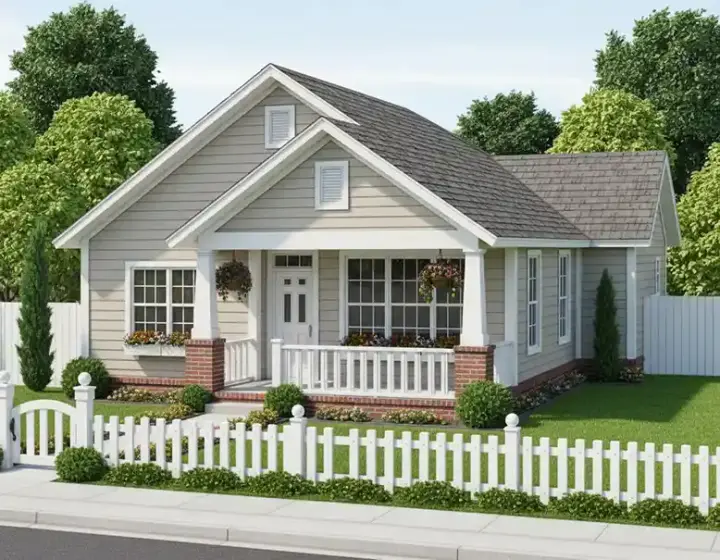 Craftsman house plans 11-429 - front exterior, 1,147 sq ft, 2 bed, 2 bath house plans | Monster House Plans