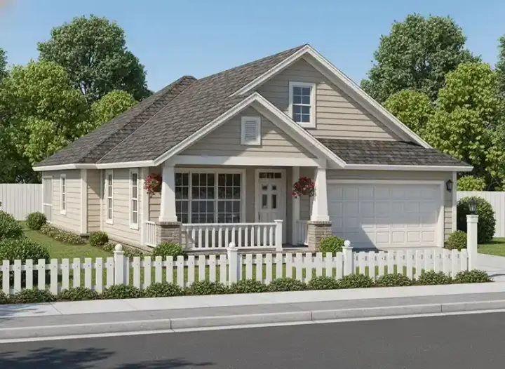 Craftsman house plans 11-430 - front exterior, 1,581 sq ft, 3 bed, 2 bath house plans | Monster House Plans
