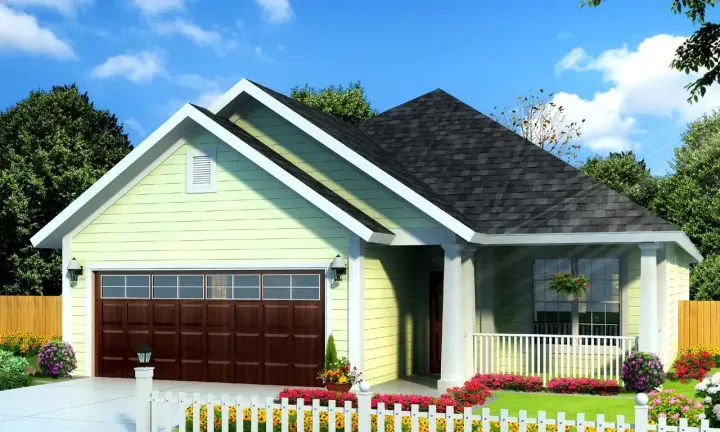 Craftsman house plans 11-431 - front exterior, 1,491 sq ft, 3 bed, 2 bath house plans | Monster House Plans