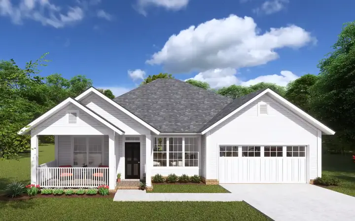Craftsman house plans 11-435 - front exterior, 1,748 sq ft, 3 bed, 2 bath house plans | Monster House Plans