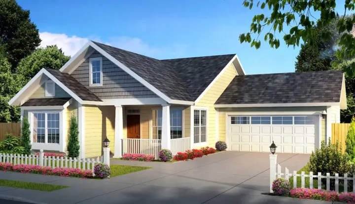 Craftsman house plans 11-436 - front exterior, 1,420 sq ft, 3 bed, 2 bath house plans | Monster House Plans